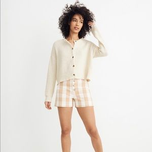 Madewell cropped Deville cardigan in cloud lining